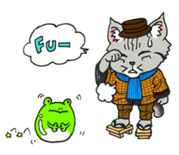 Kabu the cat man2 sticker #8144679