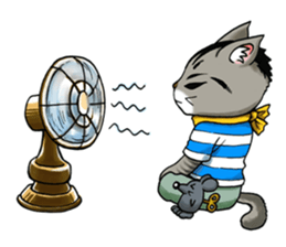 Kabu the cat man2 sticker #8144680