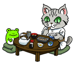 Kabu the cat man2 sticker #8144681