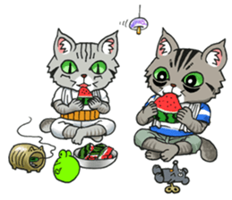 Kabu the cat man2 sticker #8144682