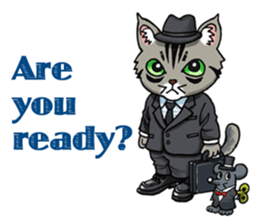 Kabu the cat man2 sticker #8144685