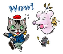 Kabu the cat man2 sticker #8144695