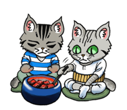 Kabu the cat man2 sticker #8144700