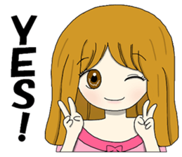 Japanese MOE girls(English) sticker #8145884