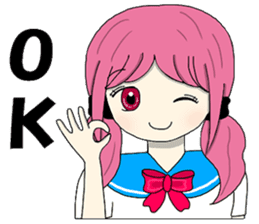 Japanese MOE girls(English) sticker #8145908