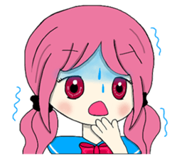 Japanese MOE girls(English) sticker #8145914