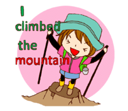 The girl who likes mountains sticker #8146140