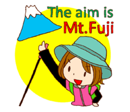 The girl who likes mountains sticker #8146156