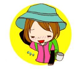 The girl who likes mountains sticker #8146160