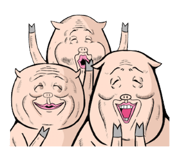 Three pigs sticker #8146442