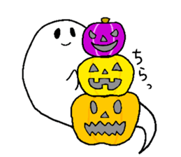 halloween ghost-chan sticker sticker #8146813