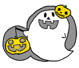 halloween ghost-chan sticker sticker #8146832