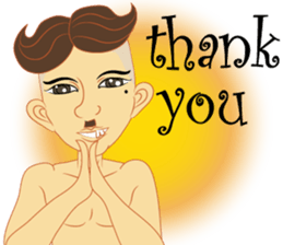 Lai Kanok Cartoon thai v.Ori3Eng sticker #8147051