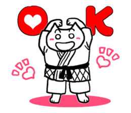 Judo cat sticker #8147564