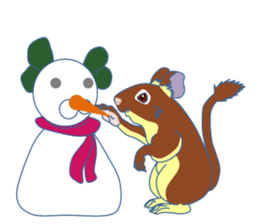 Life at autumn of DEGU and winter sticker #8147931
