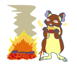 Life at autumn of DEGU and winter sticker #8147939