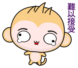 QQ Round Monkey (Happy days) sticker #8148896
