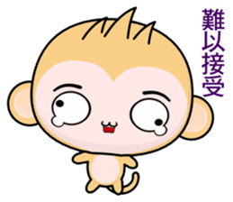 QQ Round Monkey (Happy days) sticker #8148896