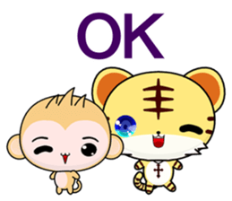 QQ Round Monkey (Happy days) sticker #8148898