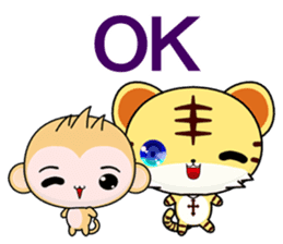 QQ Round Monkey (Happy days) sticker #8148898