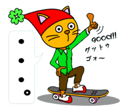 Cat mask Nyan Bow surfing Hen sticker #8149119