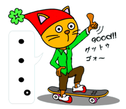 Cat mask Nyan Bow surfing Hen sticker #8149119