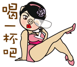 Madam Piga's inward world sticker #8149291