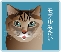Your lovely cat is thinking of you sticker #8150375