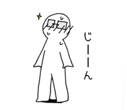 Figure with glasses sticker #8150527
