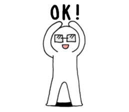 Figure with glasses sticker #8150534