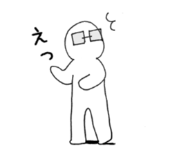 Figure with glasses sticker #8150538