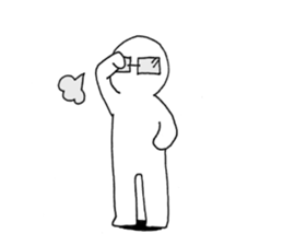 Figure with glasses sticker #8150540