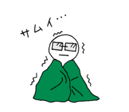 Figure with glasses sticker #8150557