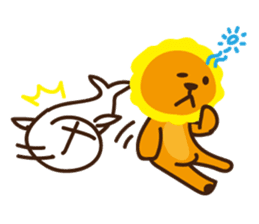 "Look at me!" lion Autumn sticker #8151819