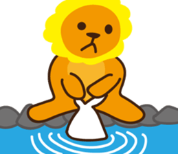 "Look at me!" lion Autumn sticker #8151832