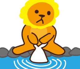 "Look at me!" lion Autumn sticker #8151832