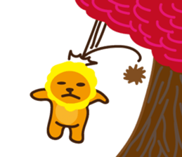 "Look at me!" lion Autumn sticker #8151835