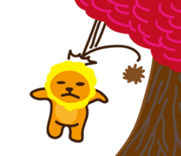 "Look at me!" lion Autumn sticker #8151835