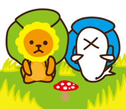 "Look at me!" lion Autumn sticker #8151840