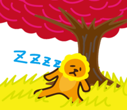 "Look at me!" lion Autumn sticker #8151842