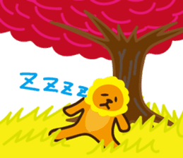 "Look at me!" lion Autumn sticker #8151842