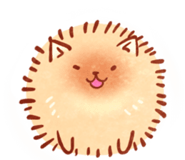 Cute fluffy Pomeranian sticker #8154004