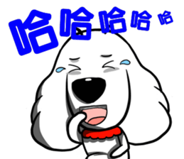 White dog with Red cravat sticker #8154164