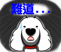 White dog with Red cravat sticker #8154167
