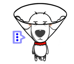 White dog with Red cravat sticker #8154176