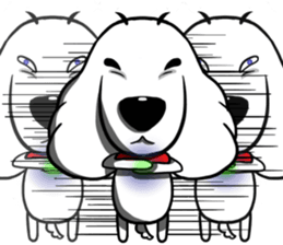 White dog with Red cravat sticker #8154194