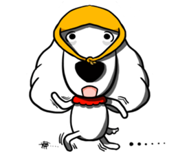 White dog with Red cravat sticker #8154199