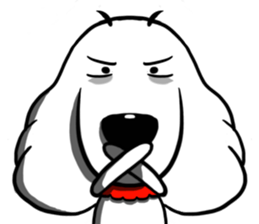 White dog with Red cravat sticker #8154202