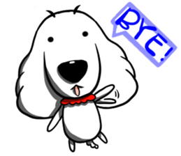 White dog with Red cravat sticker #8154203