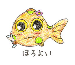 Green spotted pufferfish fuku chan sticker #8154490